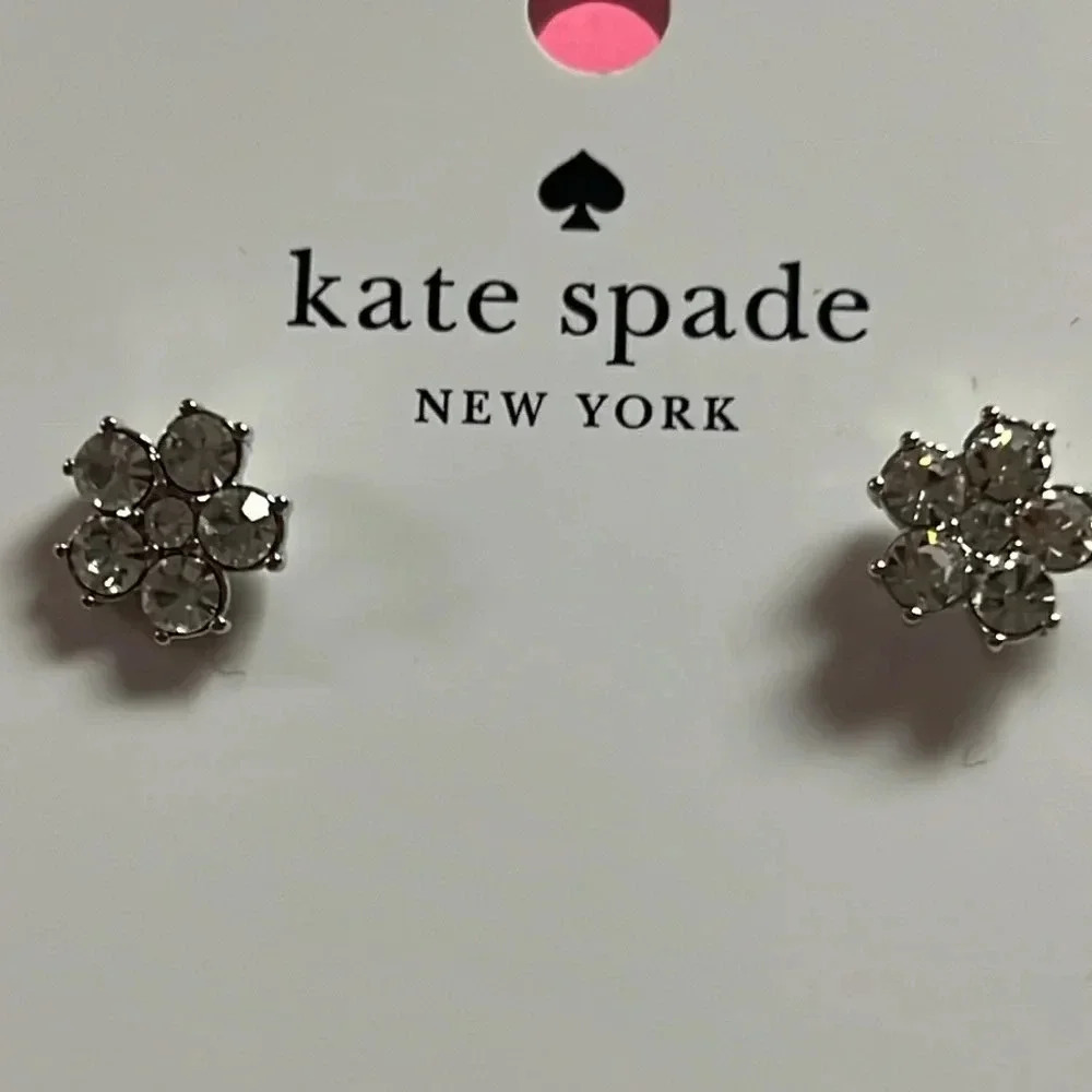 NWT Kate Spade rhinestone daisy earrings - Picture 5 of 5